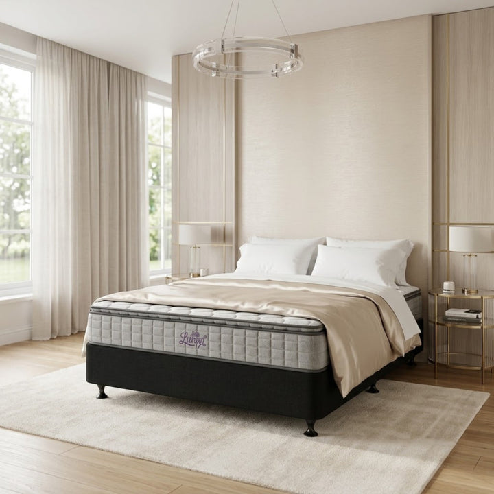 NZ Made Eco Bed Base + Lunar Pillowtop Mattress