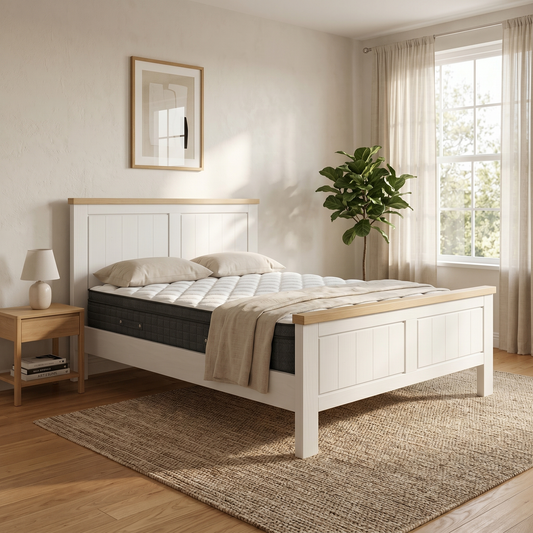 Urbannest Bed Frame + SleepTime Ultra Mattress - lifestyle