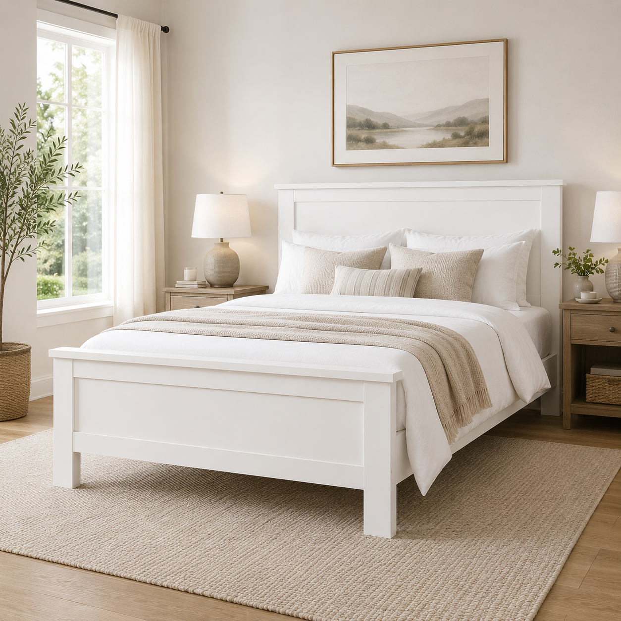 Champion Queen Bed Frame - White