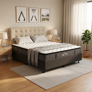 SleepTime Pocket Pillowtop Mattress + NZ Made Snooz Bed Base - lifestyle