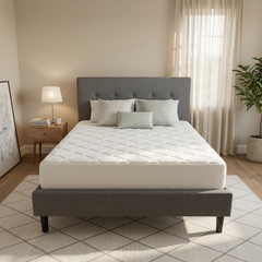 Shirley Fabric Bed Frame +SleepTime Pocket Pillowtop Mattress