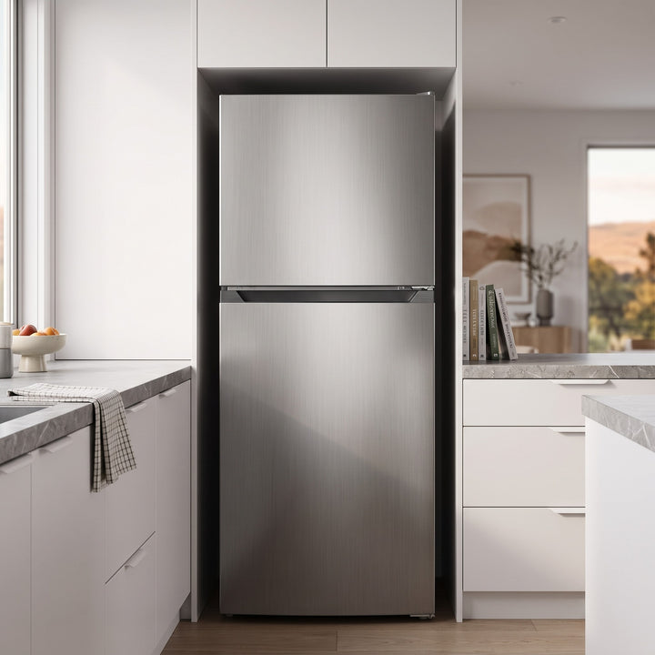 Imprasio 181L Top Mount Fridge Freezer Stainless Steel lifestyle