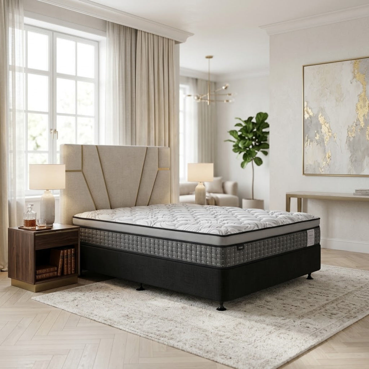 NZ Made Eco Bed Base + Pegasus Plush Mattress