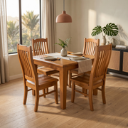 Solid Wood Dining Suite Pine - lifestyle