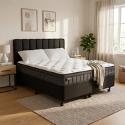 SleepMax PP Pro Mattress + NZ Made Duracast Hotel Bed Base with Casters - lifestyle
