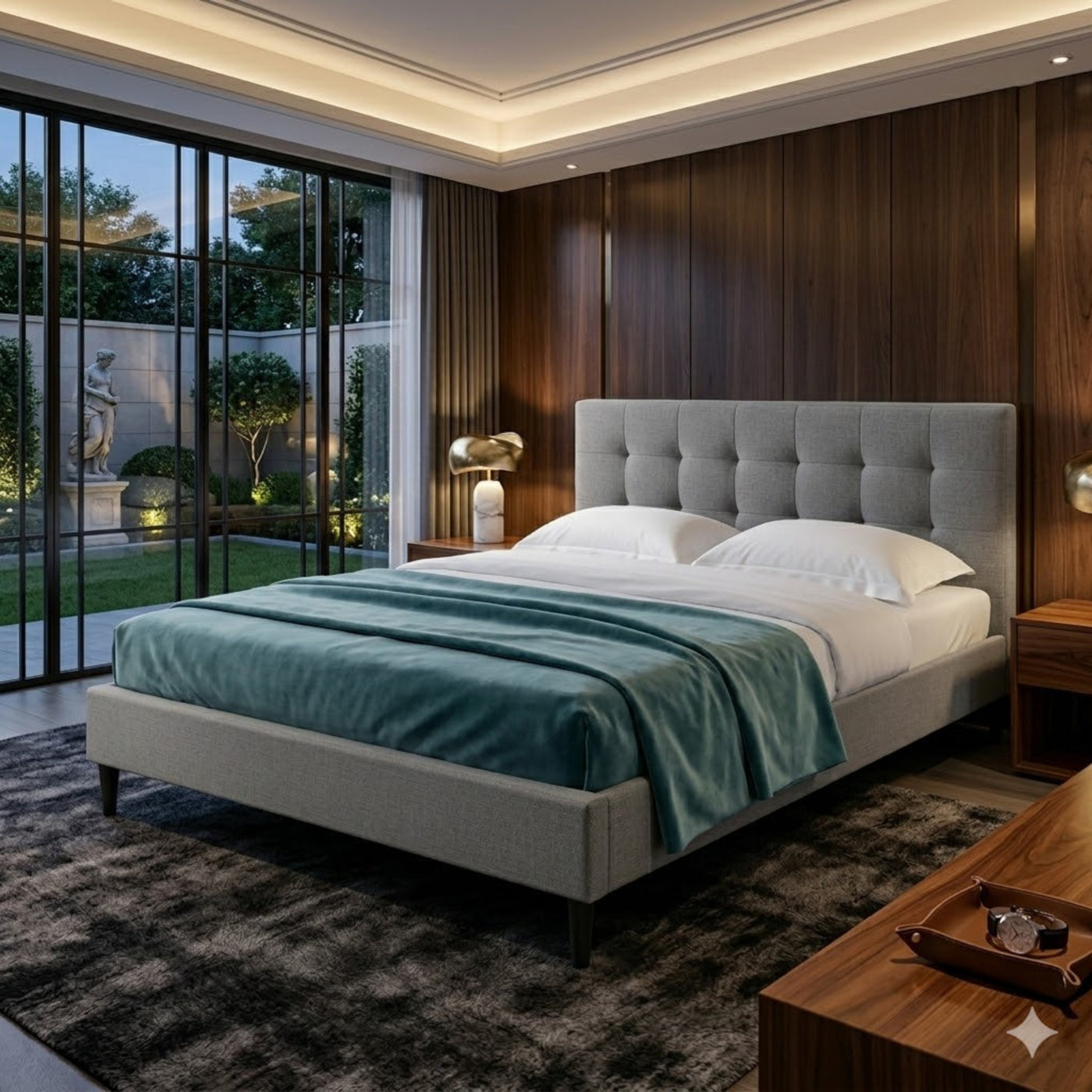 Aspen Fabric Double Bed | Furniture World NZ
