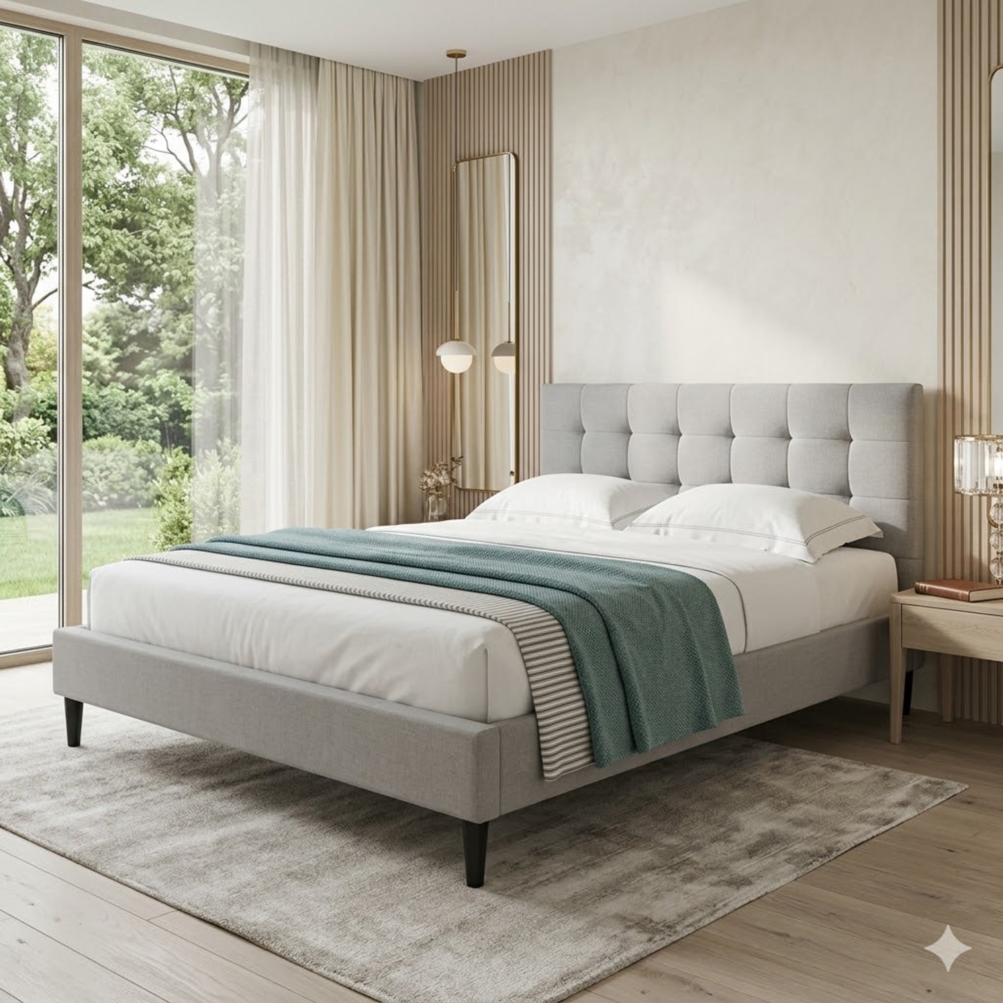 Aspen Fabric Queen Bed | Furniture World NZ