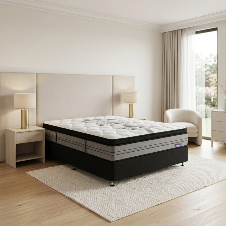 NZ Made Eco Bed Base + Omega Plush Pillowtop Mattress