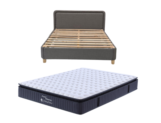 Ammy Bed Frame + SleepTime Pocket Pillowtop Mattress