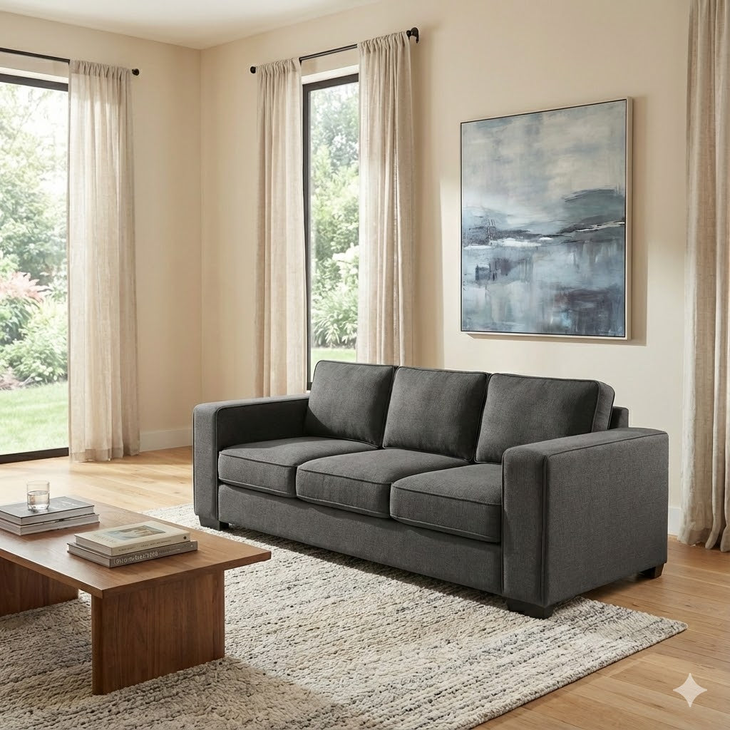 Kiwi Comfort NZ Made 3 Seater Sofa - Side View | Furniture World NZ