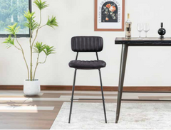 Sleek Backrest Bar Stool Black