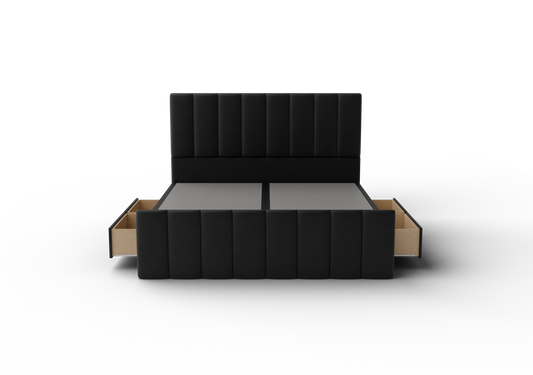 NZ Made Wave Bed Frame With Drawers