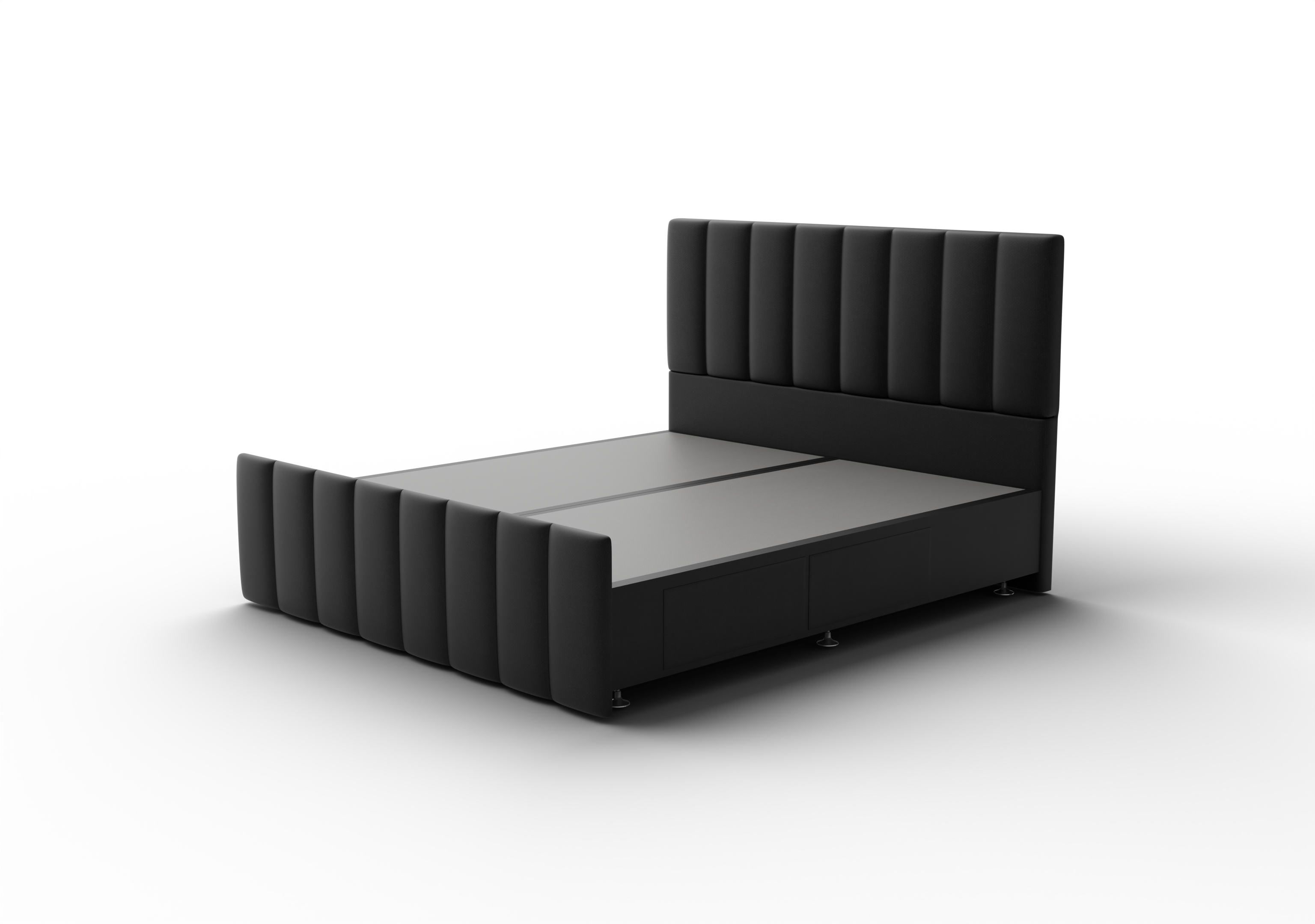 NZ Made Wave Bed Frame With Drawers