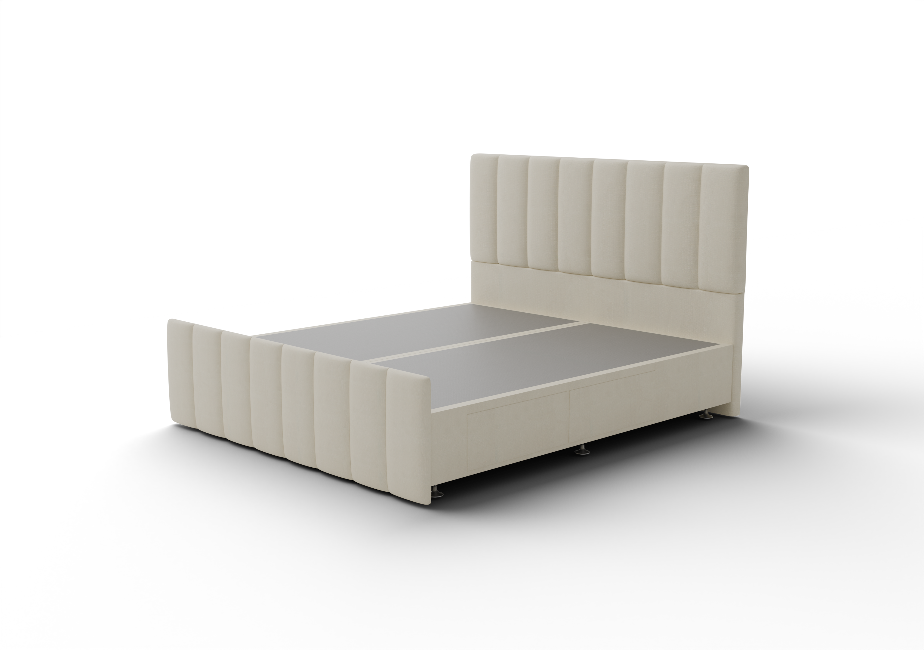 NZ Made Wave Bed Frame With Drawers