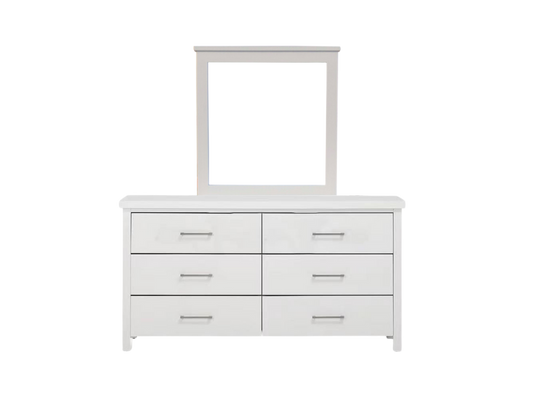 Champion 6 Drw Dresser / Mirror White