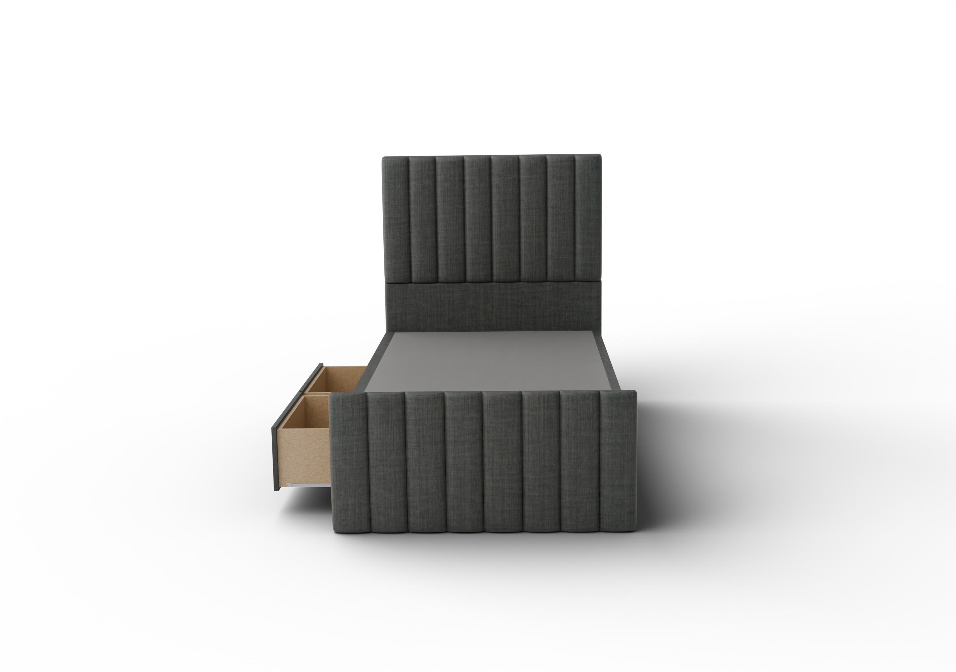 NZ Made Wave Bed Frame With Drawers
