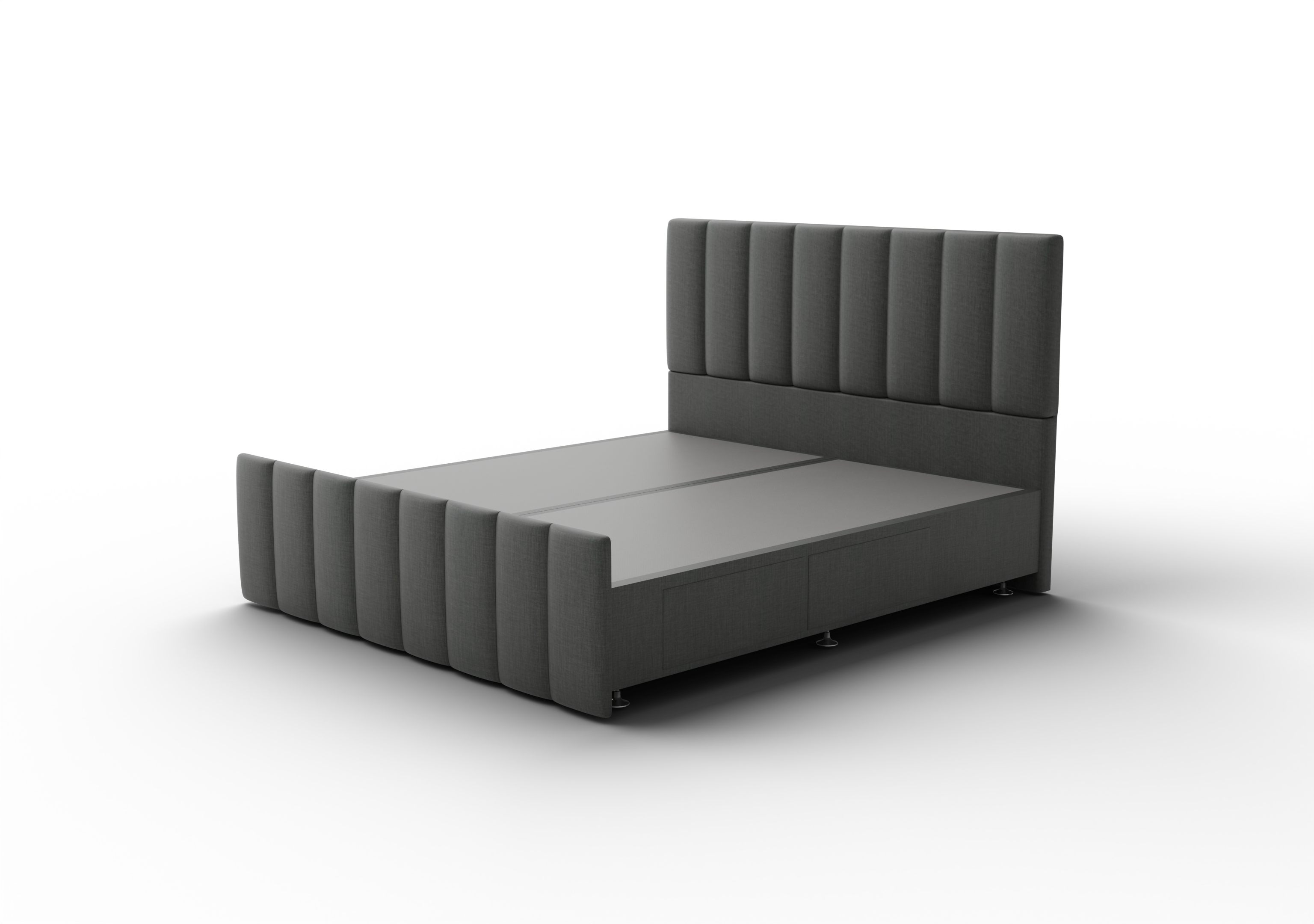 NZ Made Wave Bed Frame With Drawers