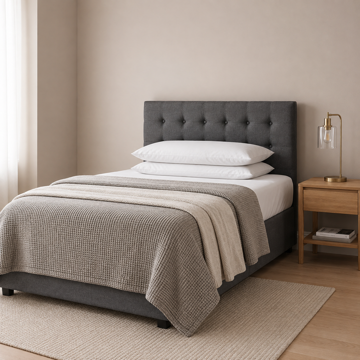 Boston Headboard King Single/ Charcoal.