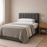 Boston Headboard King Single/ Charcoal.