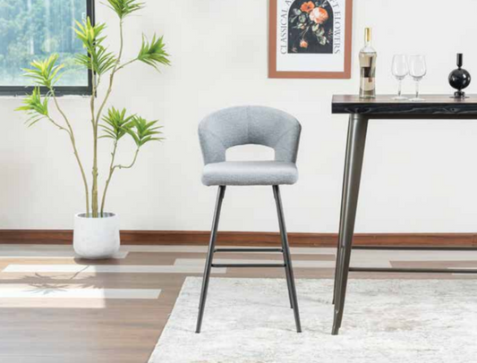 Curve Comfort Bar Stool Light Grey