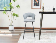 Curve Comfort Bar Stool Light Grey