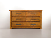 Oakwood 6 Drw Dresser / Mirror - Image 6 | Furniture World NZ