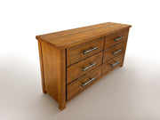 Oakwood 6 Drw Dresser / Mirror - Image 8 | Furniture World NZ