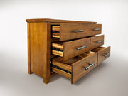 Oakwood 6 Drw Dresser / Mirror - Image 7 | Furniture World NZ