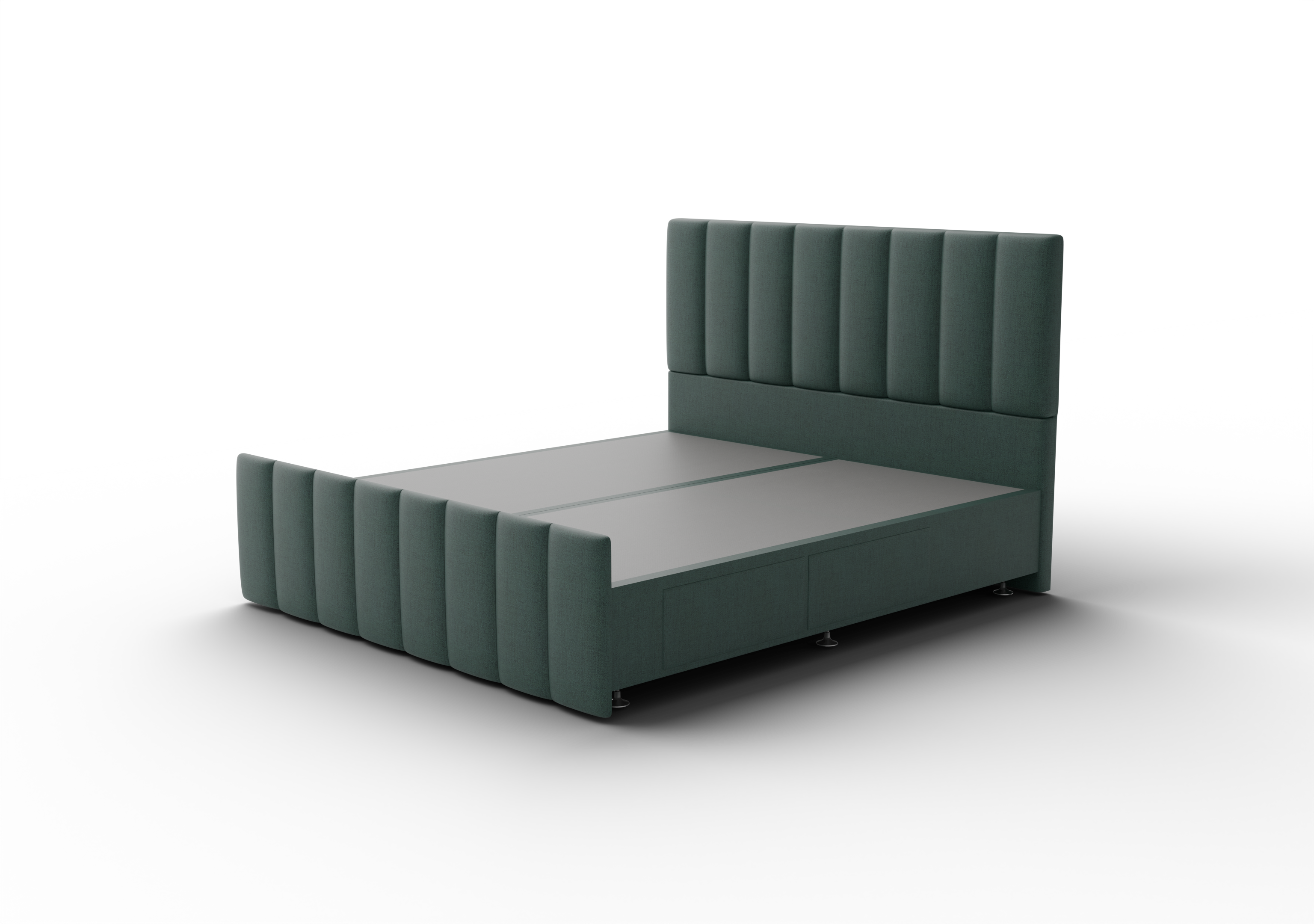 NZ Made Wave Bed Frame With Drawers