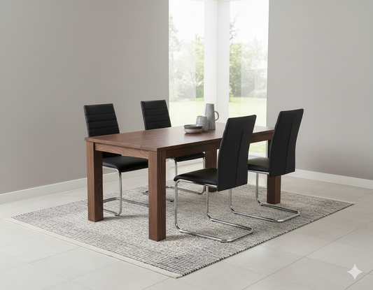 Clarity Dining Chairs Set of 4 Black