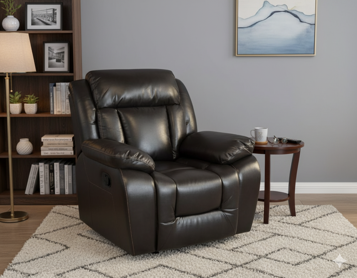 Luxe Recliner Chair Dark Brown