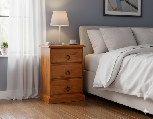 NestHeaven 3 Drw Bed Side Honey