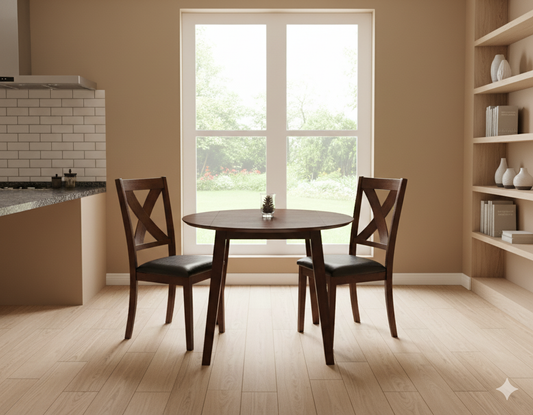 Craftsman 1m Round Dining Set 3 Pcs