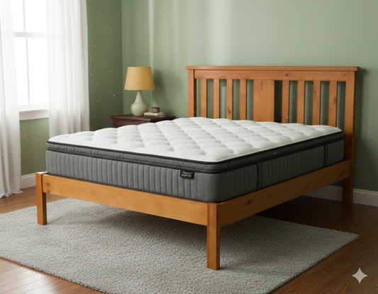 EasyRest Bed Frame + SleepMax Pillow Top Mattress