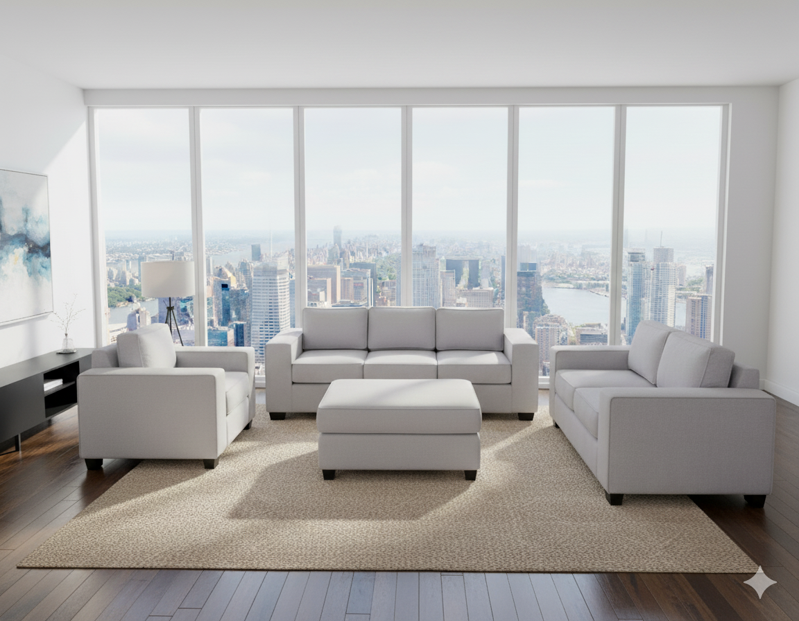 Kiwi Comfort NZ Made Lounge Suites –Burwood Mist