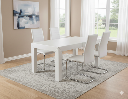 Clarity Dining Chairs Set of 4 White
