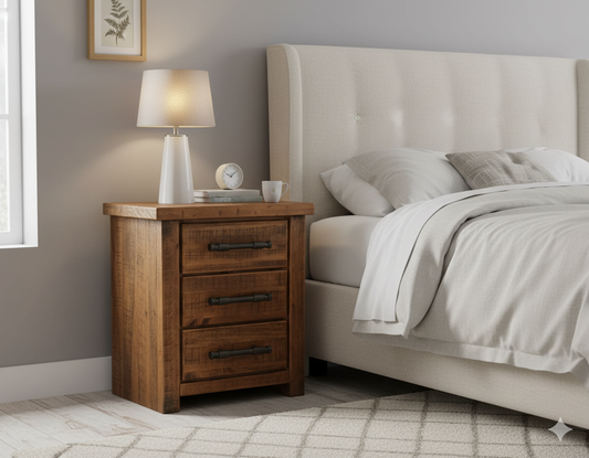 Oakwood 3 Drw Bedside