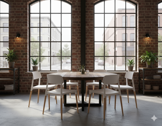 Ebony Dining Chairs Set of 6 White