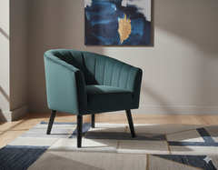 Seashore Velvet Armchair Green