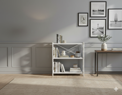 Dixon Bookcase White - 855x800x300MM