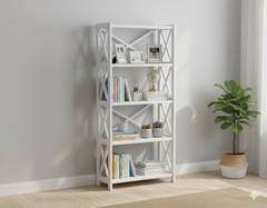 Dixon Bookcase White - 855x400x300MM