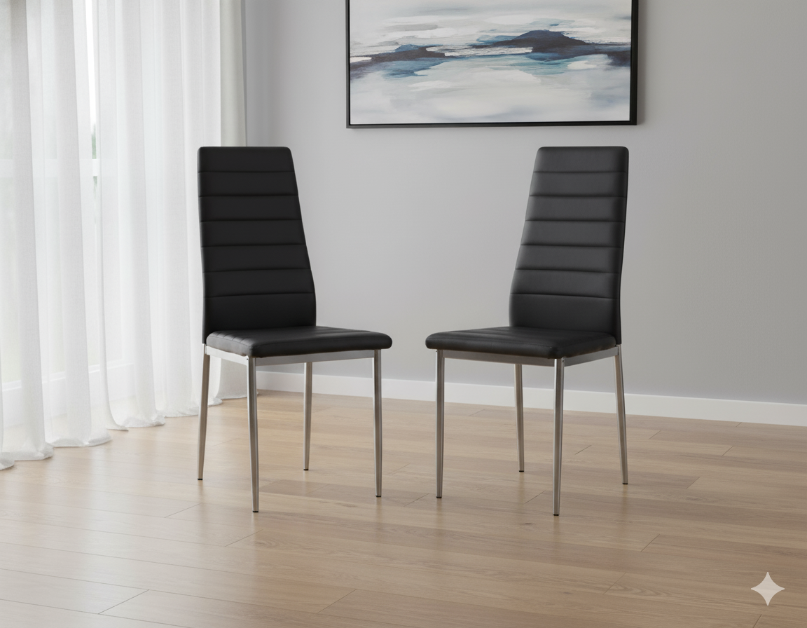 Lisa Dining Chairs Set of 2 Black