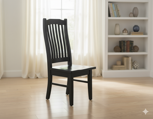 Solid Wood Dining Chair Black