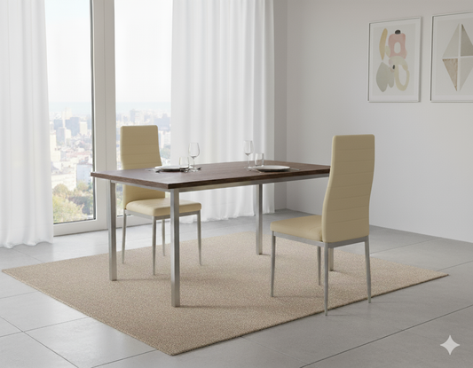Lisa Dining Chairs Set of 2 Beige