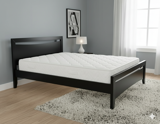 Henley Bed Frame Black + Sleeptime Pocket Pillow Top Mattress
