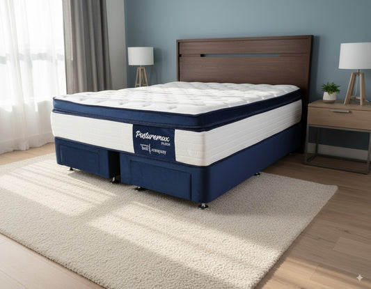 NZ Made Eco Bed Base+Posturemax Plush Mattress