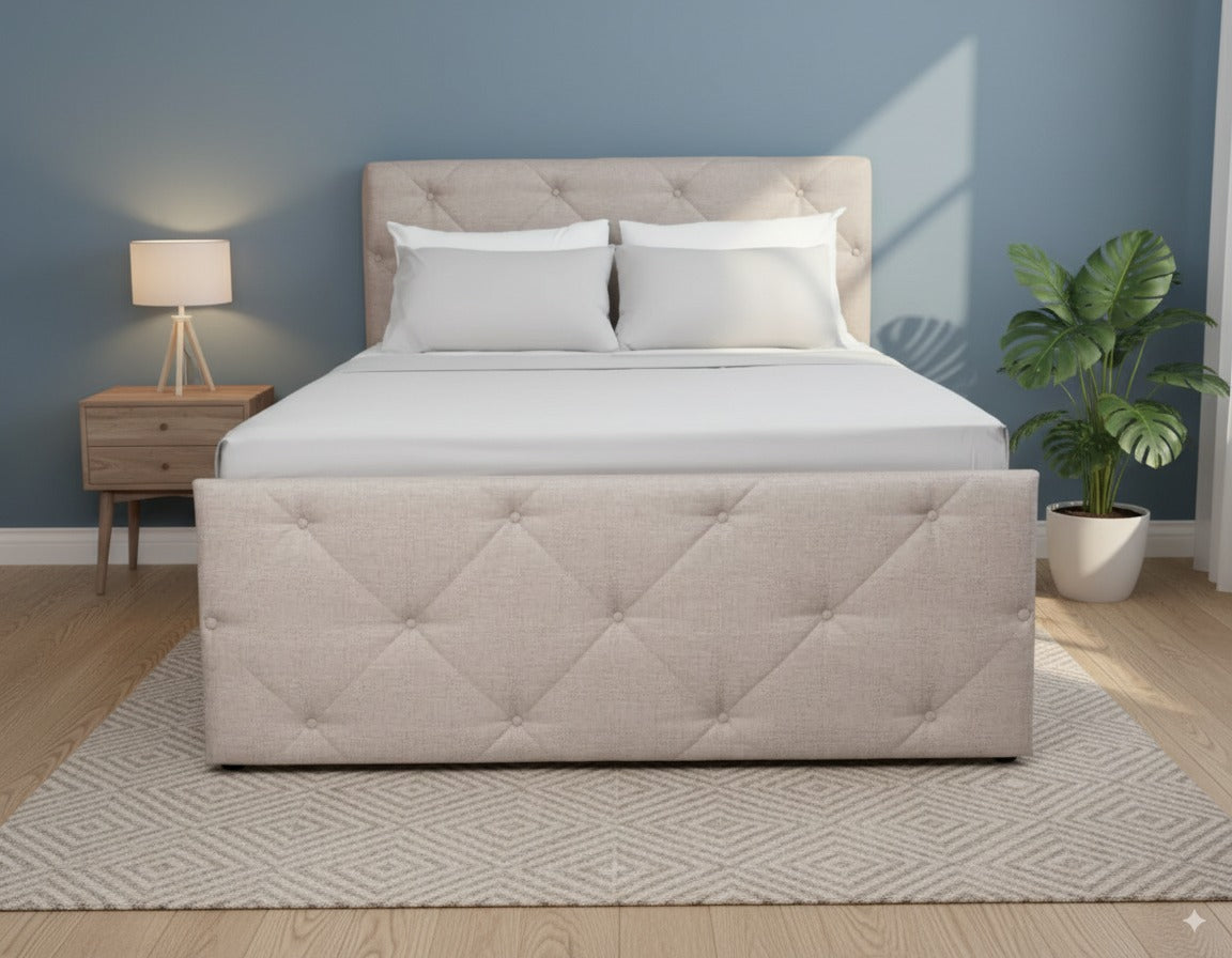 NZ Made Crystal Bed Frame + SleepTime Pocket Pillowtop Mattress
