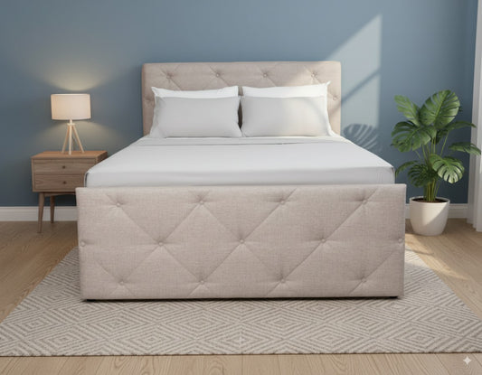 NZ Made Crystal Bed Frame + SleepTime Pocket Pillowtop Mattress