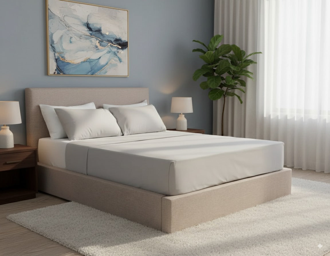 NZ Made Aura Bed Frame + SleepTime Pocket Pillowtop Mattress