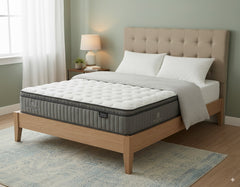 Richard Bed Frame + SleepMax Pillow Top Mattress : Queen -Floor Model
